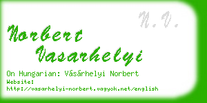 norbert vasarhelyi business card